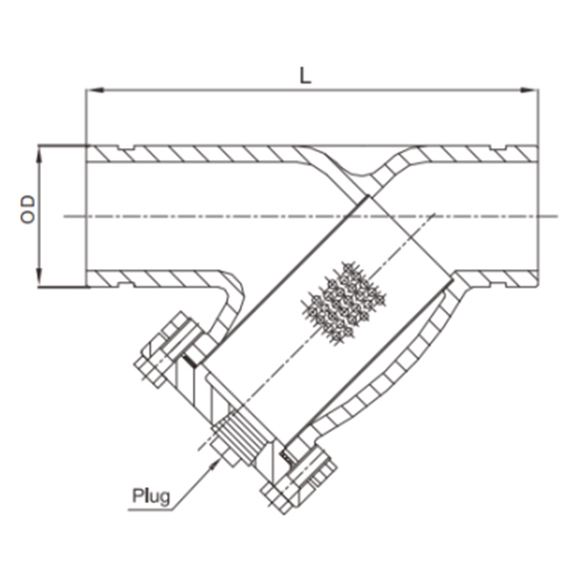 grooved Y-type strainer