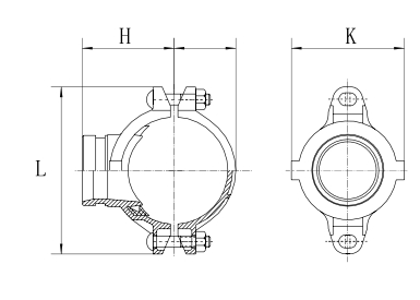 Mechanical Tee With Threaded Branch Drawing