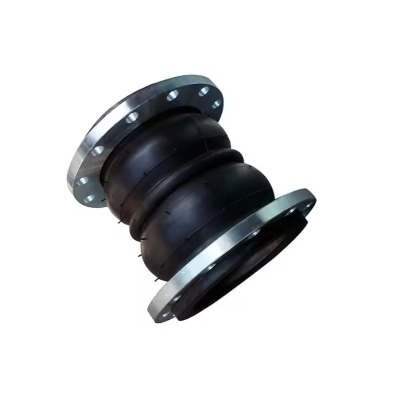 Rubber expansion joint double sphere