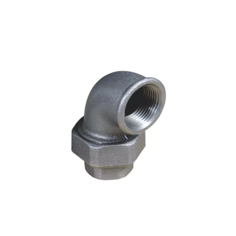 Black Malleable cast iron union elbow
