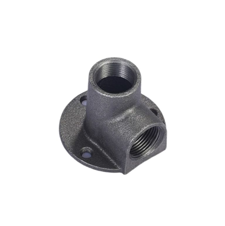 Black Malleable iron Wall Elbow