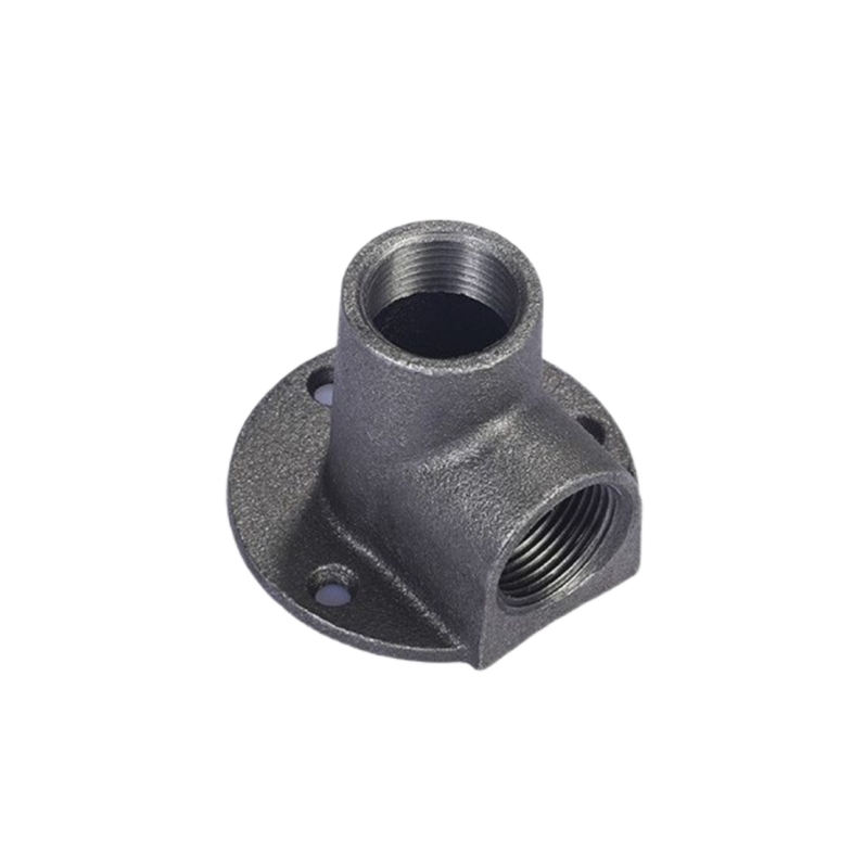 Black Malleable iron Wall Elbow
