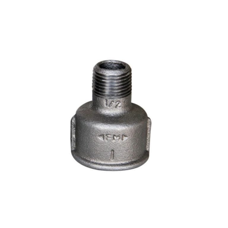 Black Malleable iron male and female reducing socket