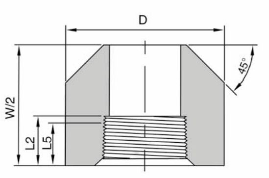 Forged Thread boss drawing