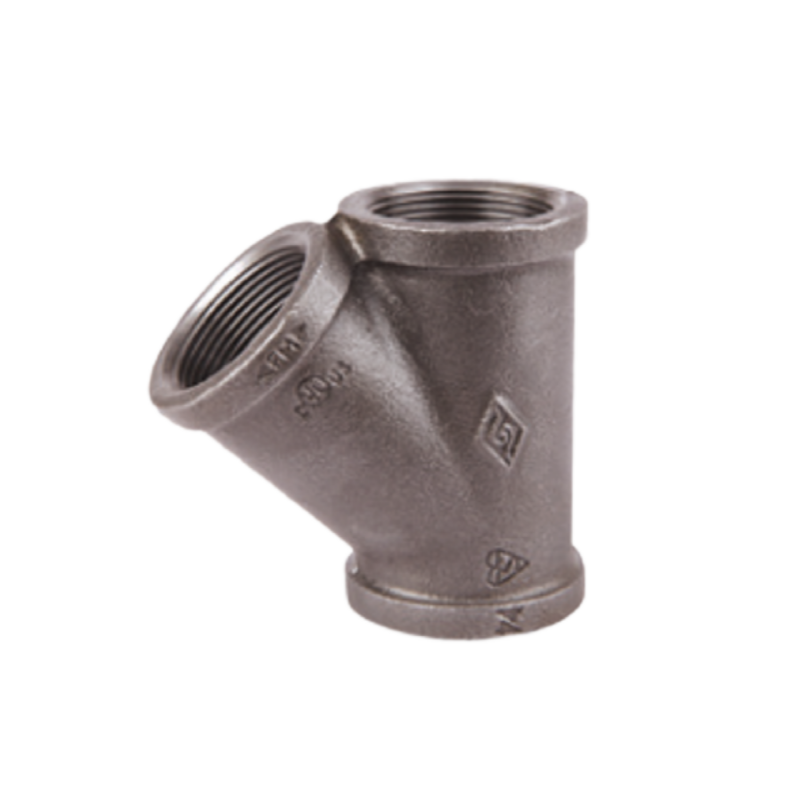 Malleable Iron 45°Y Branch-Black