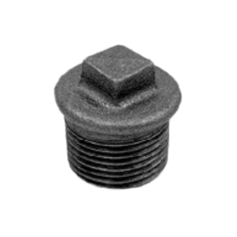 Malleable Iron Beaded Plug-Black