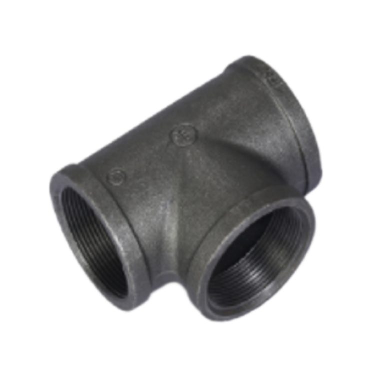 Malleable Iron Equal Tee-Black