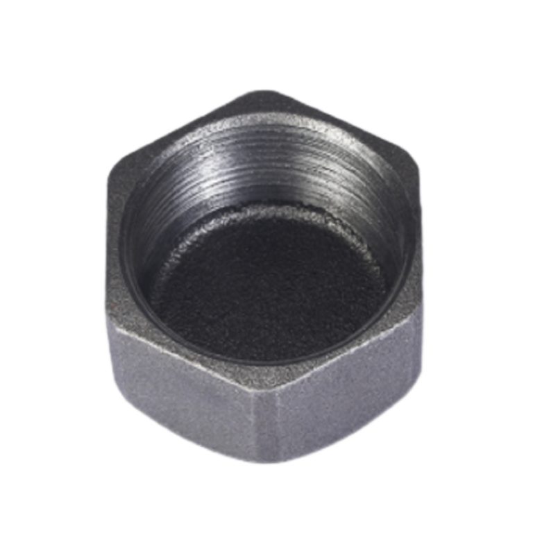 Malleable Iron Hexagon Cap-Black