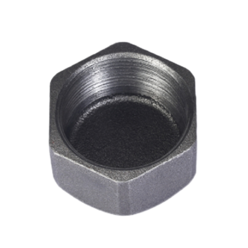 Malleable Iron Hexagon Cap-Black
