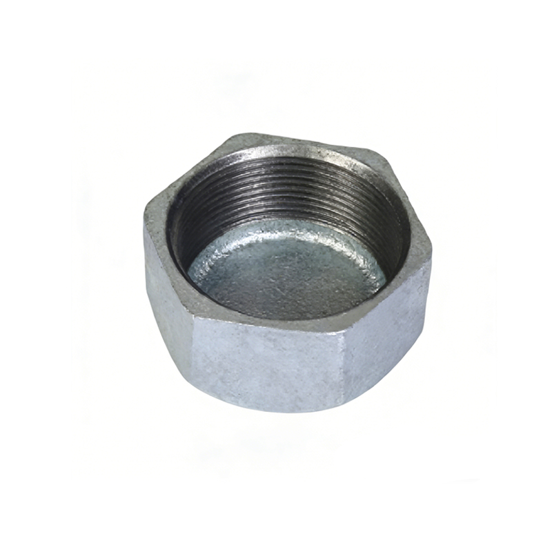Malleable Iron Hexagonal Cap Threaded BS EN BSPT Fig 301 Galvanized