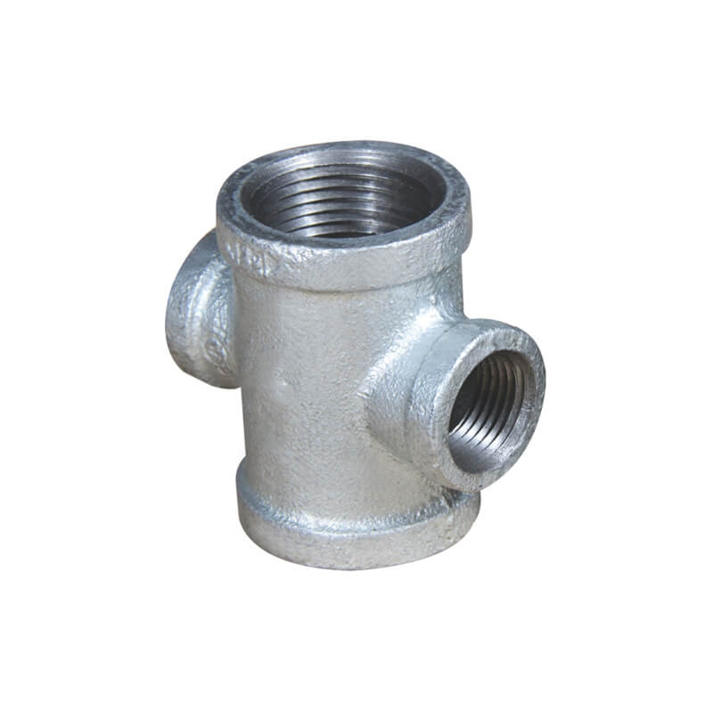 Malleable Iron Reducing Cross Threaded BS EN BSPT Fig 180R Galvanized