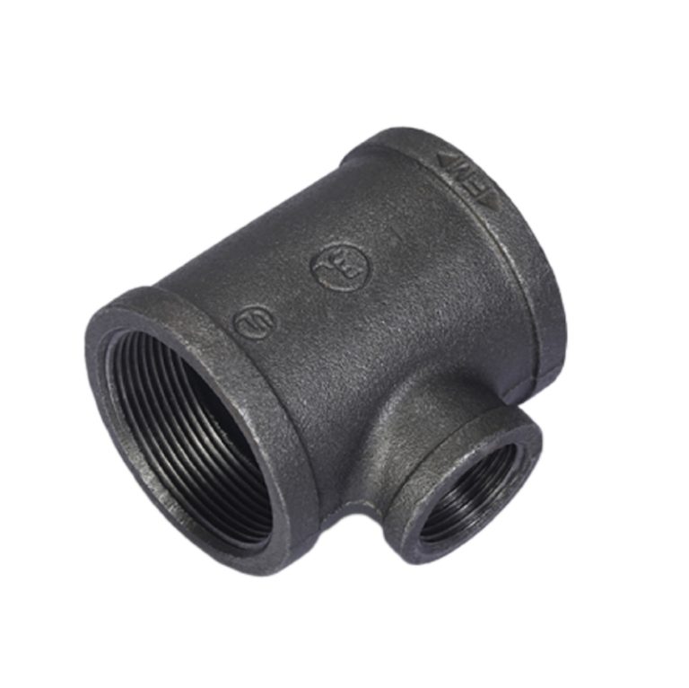 Malleable Iron Reducing Tee (130R)-Black