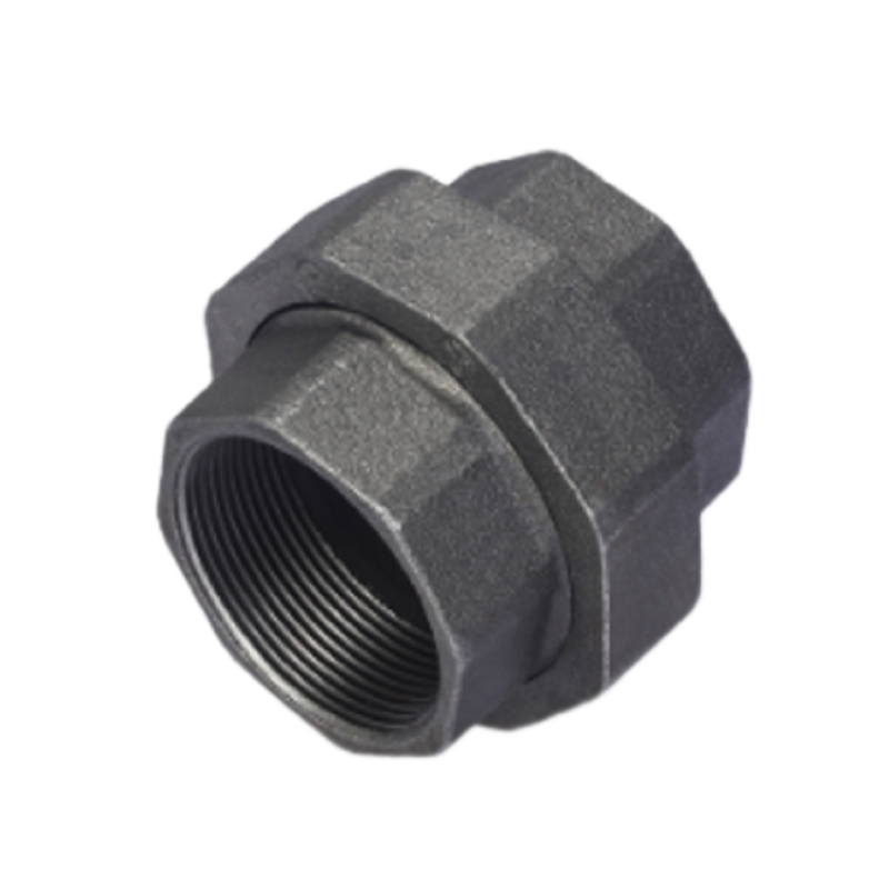 Malleable Iron Union(Taper Seat)-Black