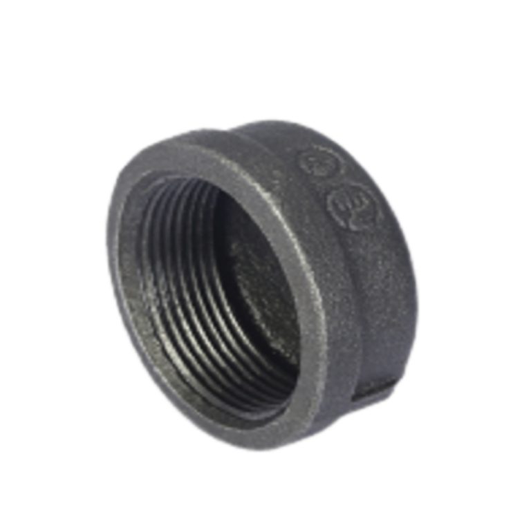 Malleable Iron round cap-Black