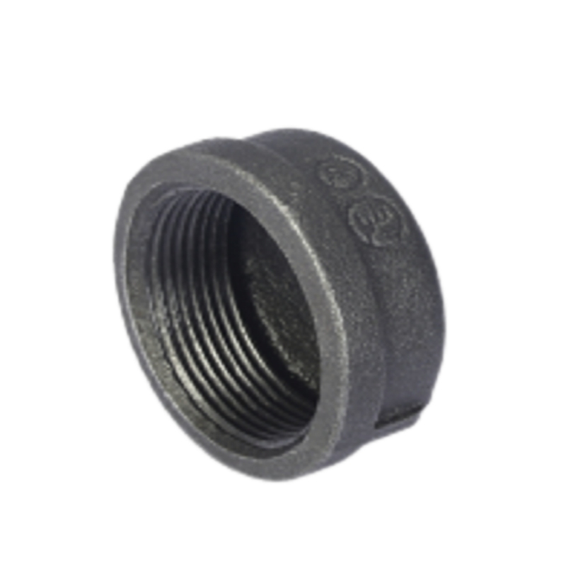 Malleable Iron round cap-Black