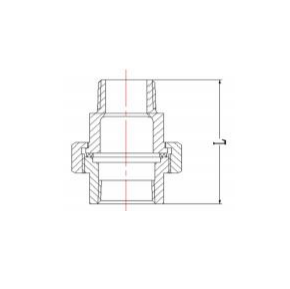 Malleable cast iron male and female union draw