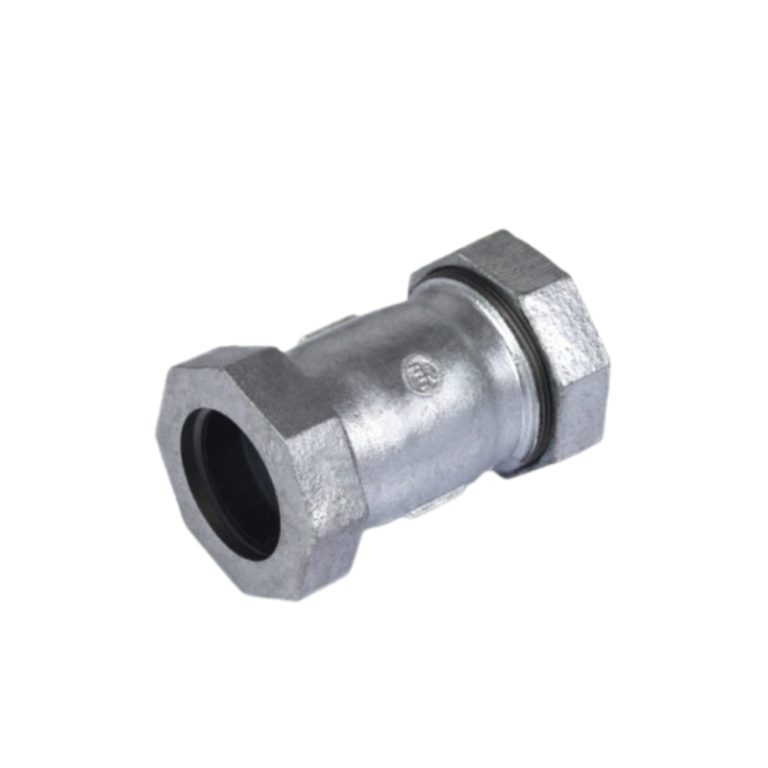 Malleable iron compression coupling