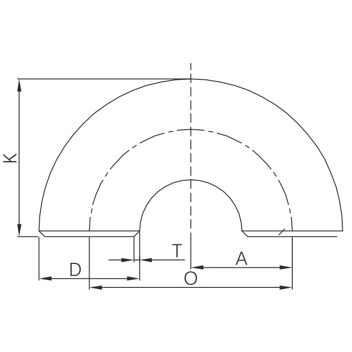 draw-1 butt weld 180° return SR