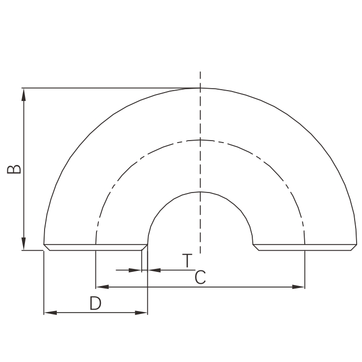 draw-2 butt weld 180° return SR