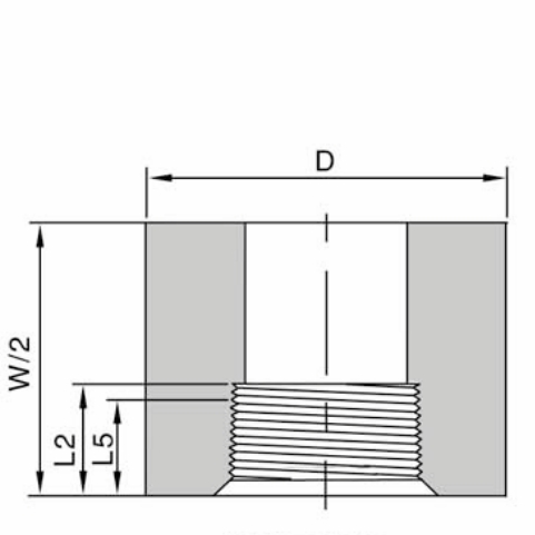 forged half coupling drawing