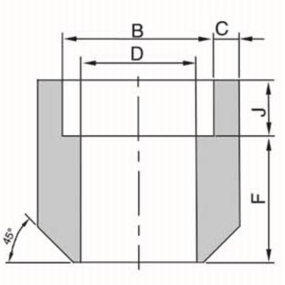 forged socket weld welding boss drawing