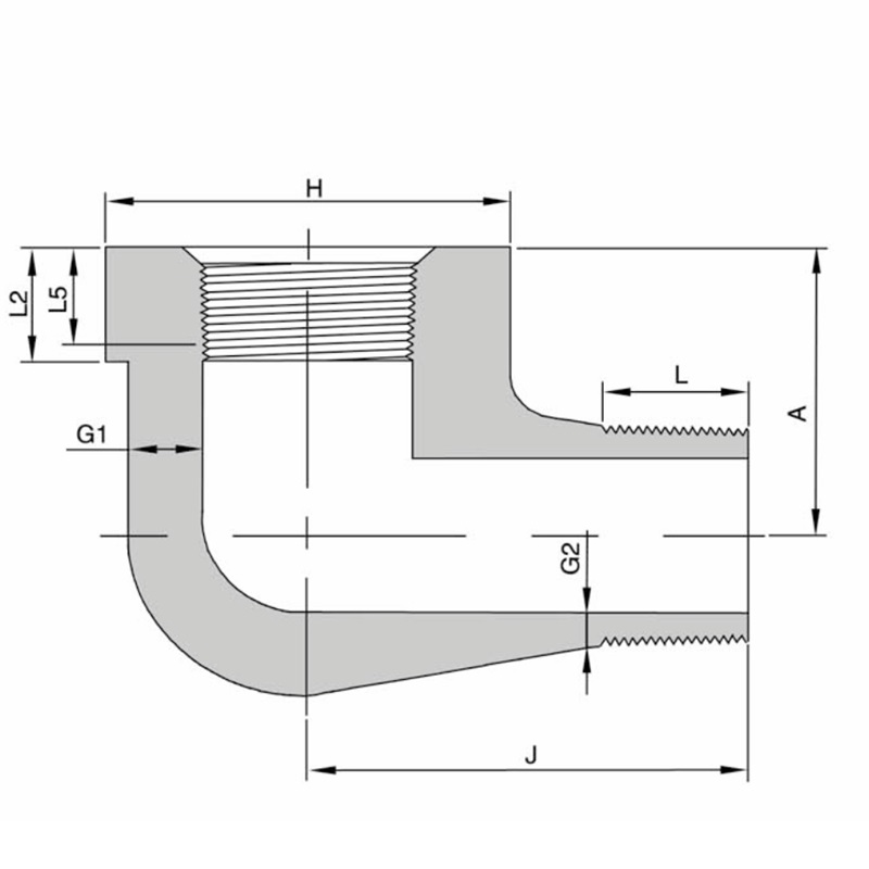 forged thread street elbow drawing