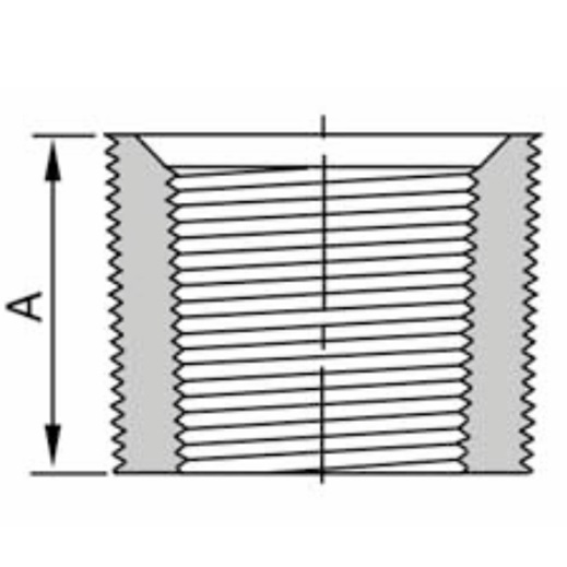 high pressure forged flush bushing drawing