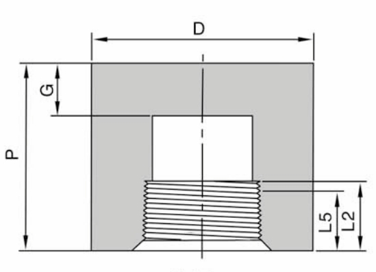 high pressure forged thread cap drawing