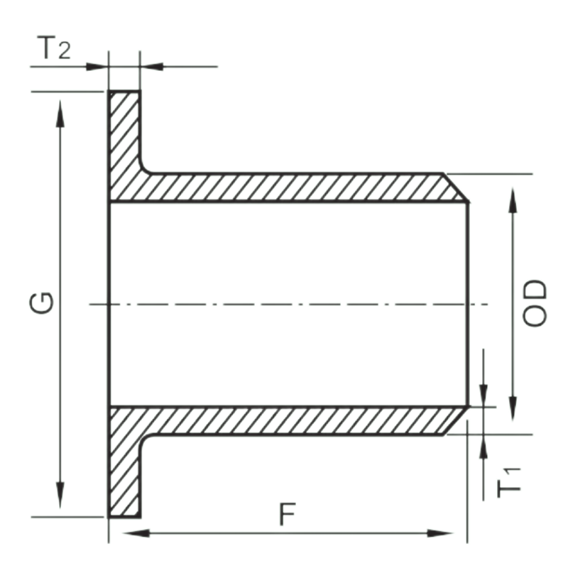 long stub end drawing
