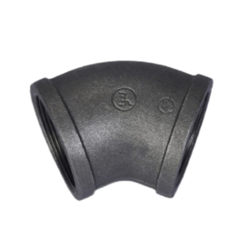 malleable iron 45° elbow-Black