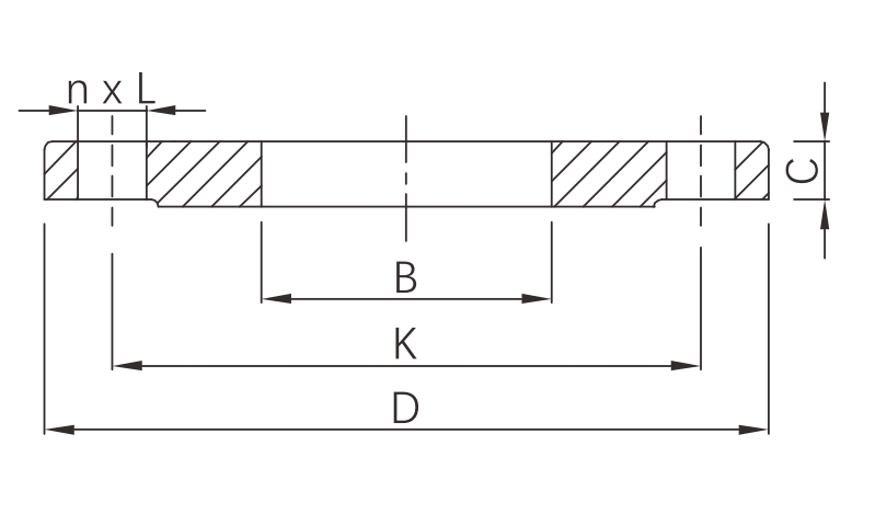 plate flange drawing