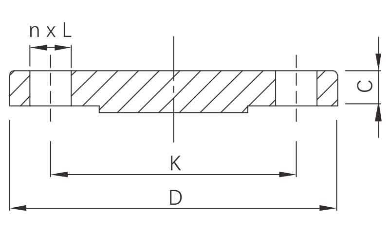 raised face blind flange drawing-2