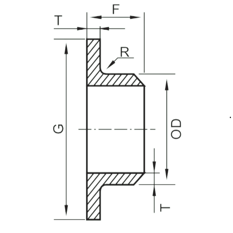 short stub end drawing