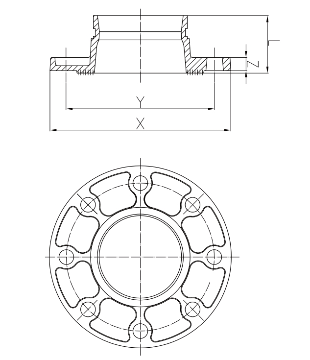 Adaptor Flange EN Standard Drawing