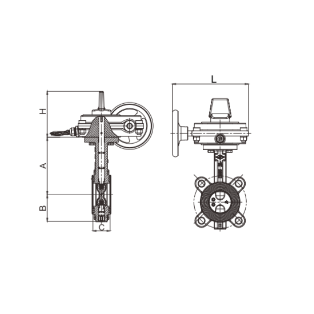 American -- Lugged Wafer Butterfly Valve With Tamper SWitch