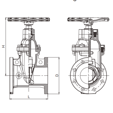 American Nrs Gate Valve Flange Ends