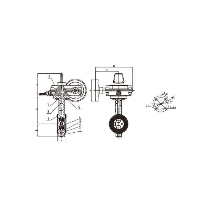 American Wafer Butterfly Valve With Tamper SWitch