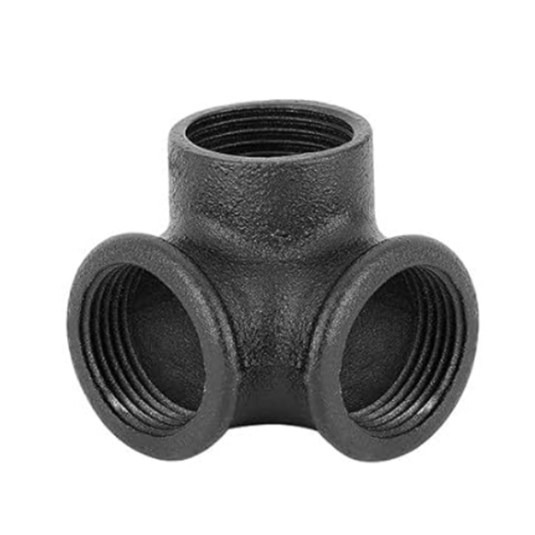 Black Malleable Iron Side Outlet Ekbow