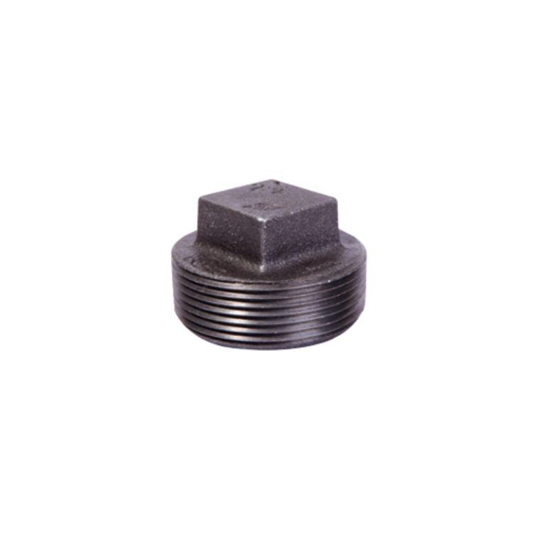 Black Malleable cast iron plain plug