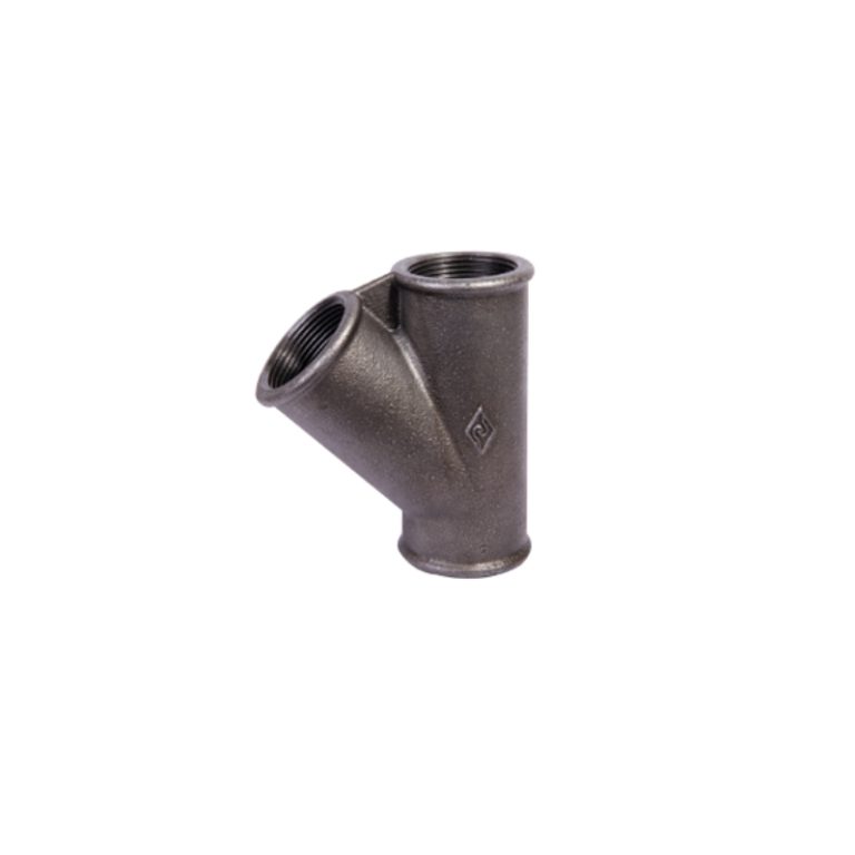 Black Malleable iron 45° Y-branch (Lateral)