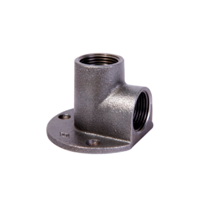 Black Malleable iron Wall Elbow