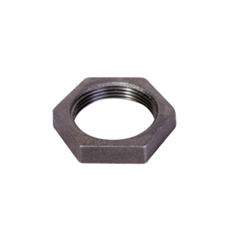 Black malleable cast iron backnut