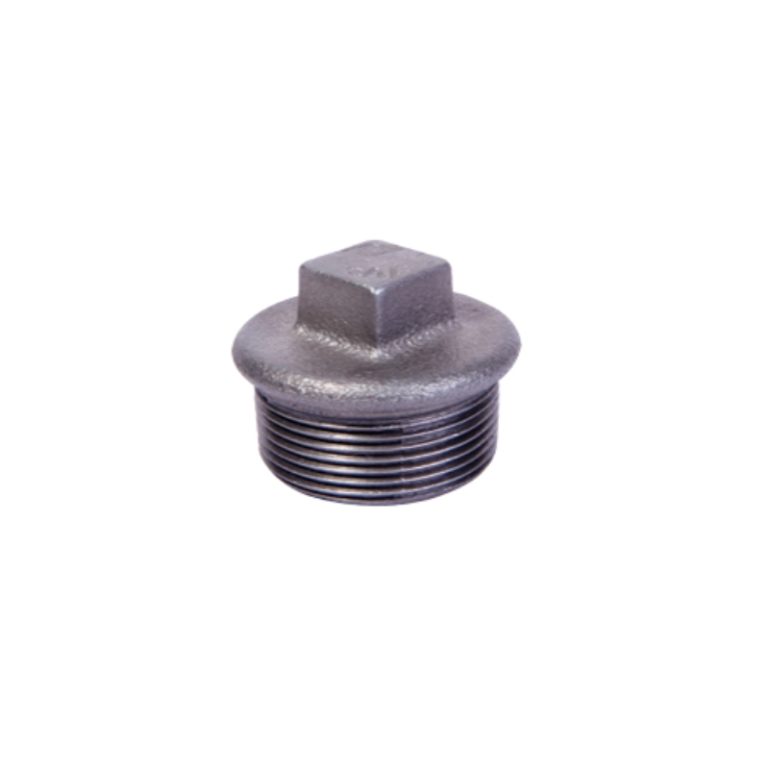 Black malleable cast iron beaded plug