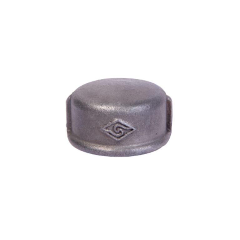 Black malleable cast iron cap