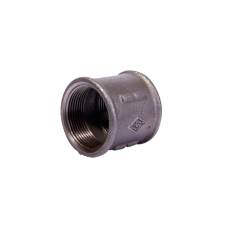 Black malleable cast iron part thread socket (Coupling)