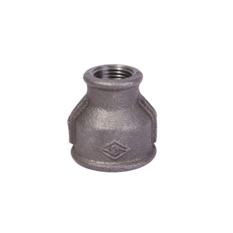 Black malleable cast iron reducing socket