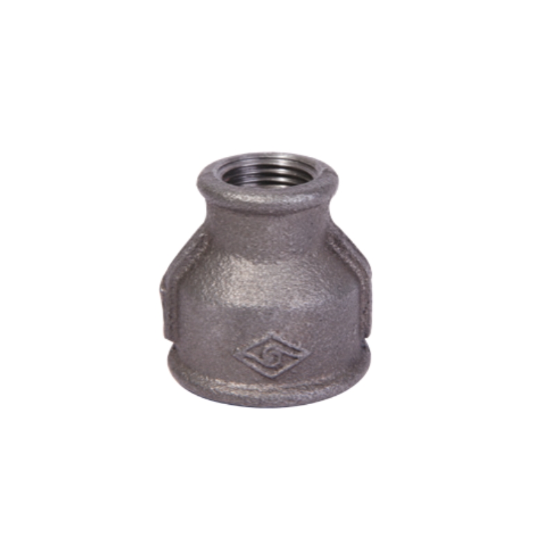 Black malleable cast iron reducing socket