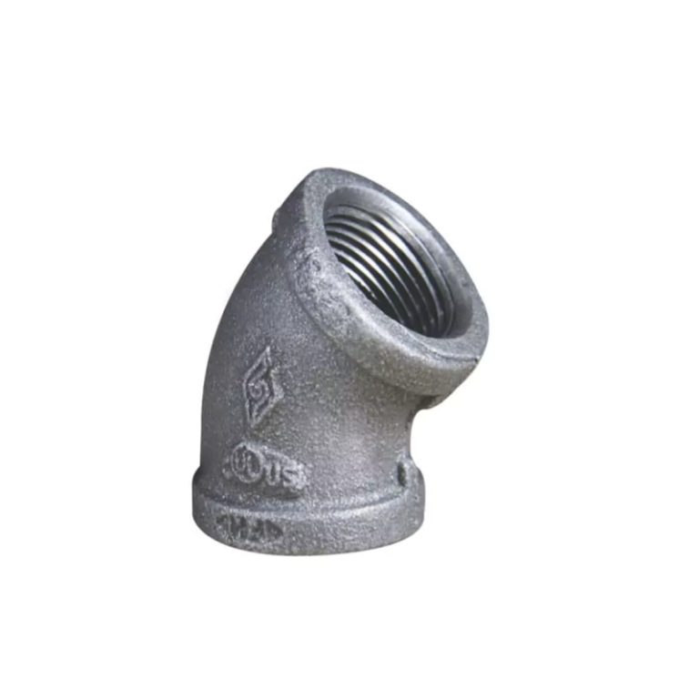 Black malleable cast iron 45 elbow