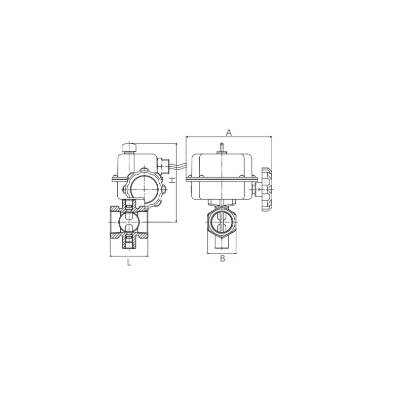 British--Threaded Buttefly Valve With Tamper SWitch