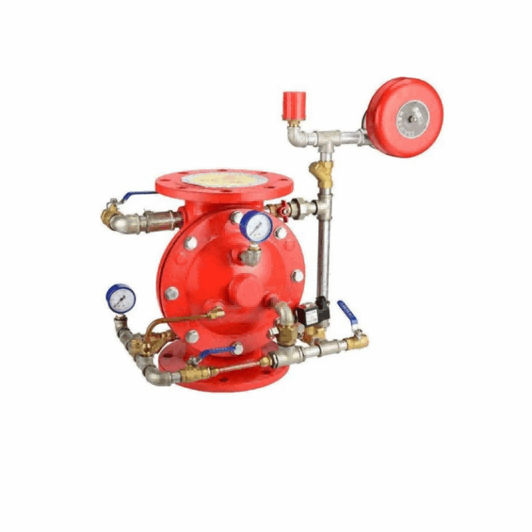 Fire deluge valve with alarm function